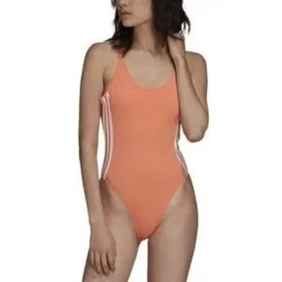 Adidas Pastel Orange Bodysuit - Picture 1 of 8